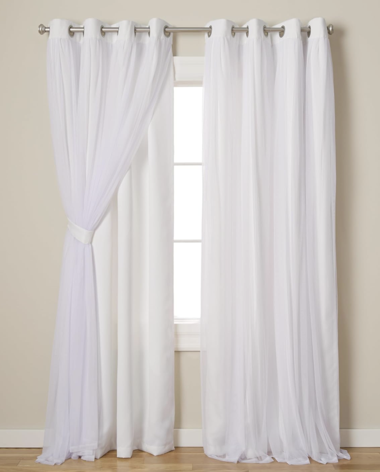 How To Hang Curtains Over Blinds No Drilling Required