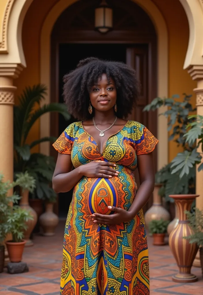 12 Stunning Maternity Photoshoot Ideas for Black Girls That Will Leave You Breathless! - 2. Cultural Heritage: Traditional Attire